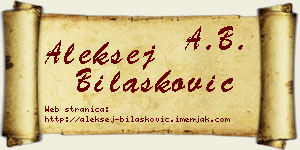 Aleksej Bilašković vizit kartica
